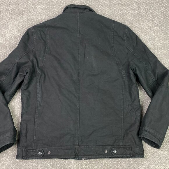 Levi's Jacket Mens Large Black Military Field Canvas Cotton 2 Pocket Quilt Lined - Picture 7 of 16